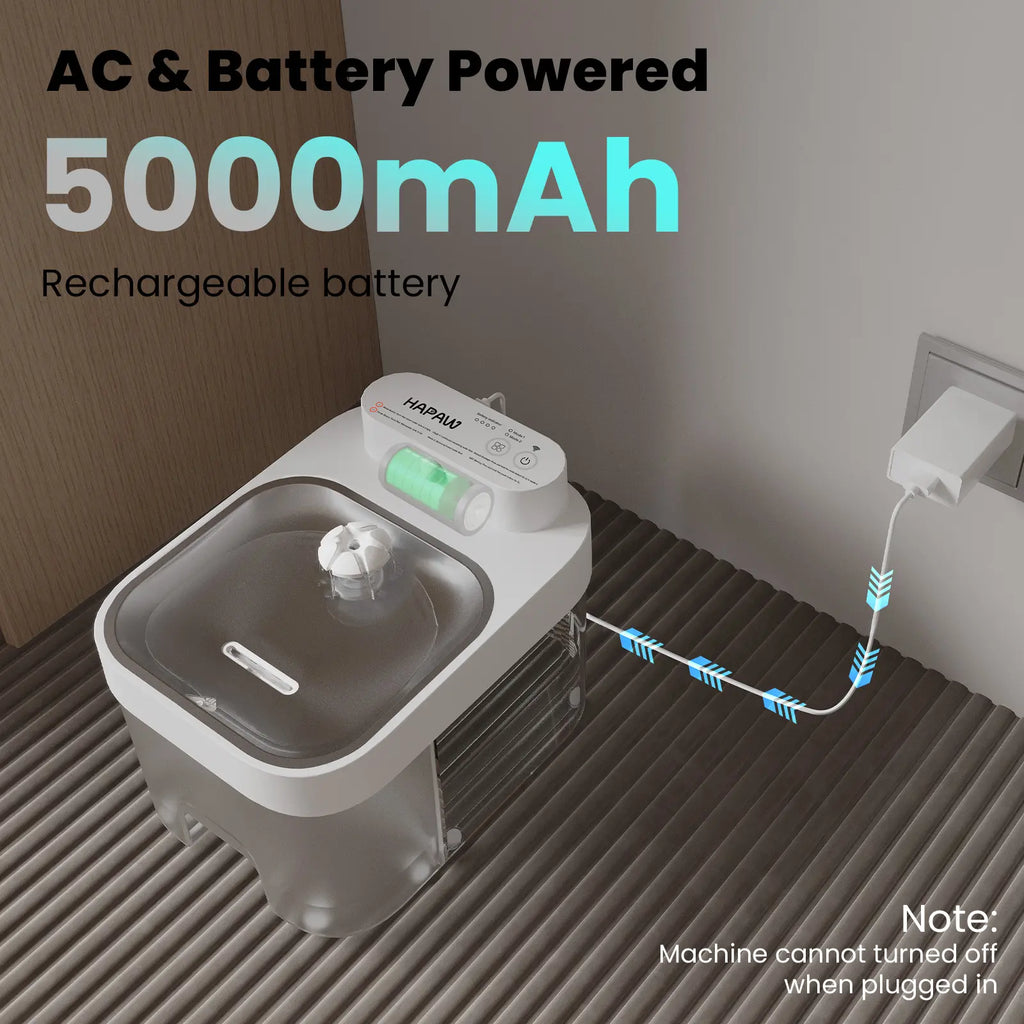HAPAW 2026 Latest Cat Water Fountain with 2.4G Wi-Fi APP Control 5000mAh Battery Separated Clean & Waste Water No Filter Plug-in Automatic Dispenser,Dealsforyoudays