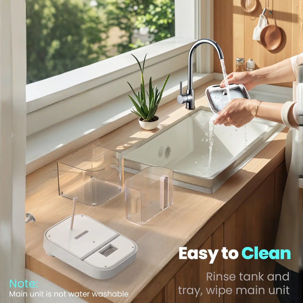 HAPAW 2026 Latest Cat Water Fountain with 2.4G Wi-Fi APP Control 5000mAh Battery Separated Clean & Waste Water No Filter Plug-in Automatic Dispenser,Dealsforyoudays