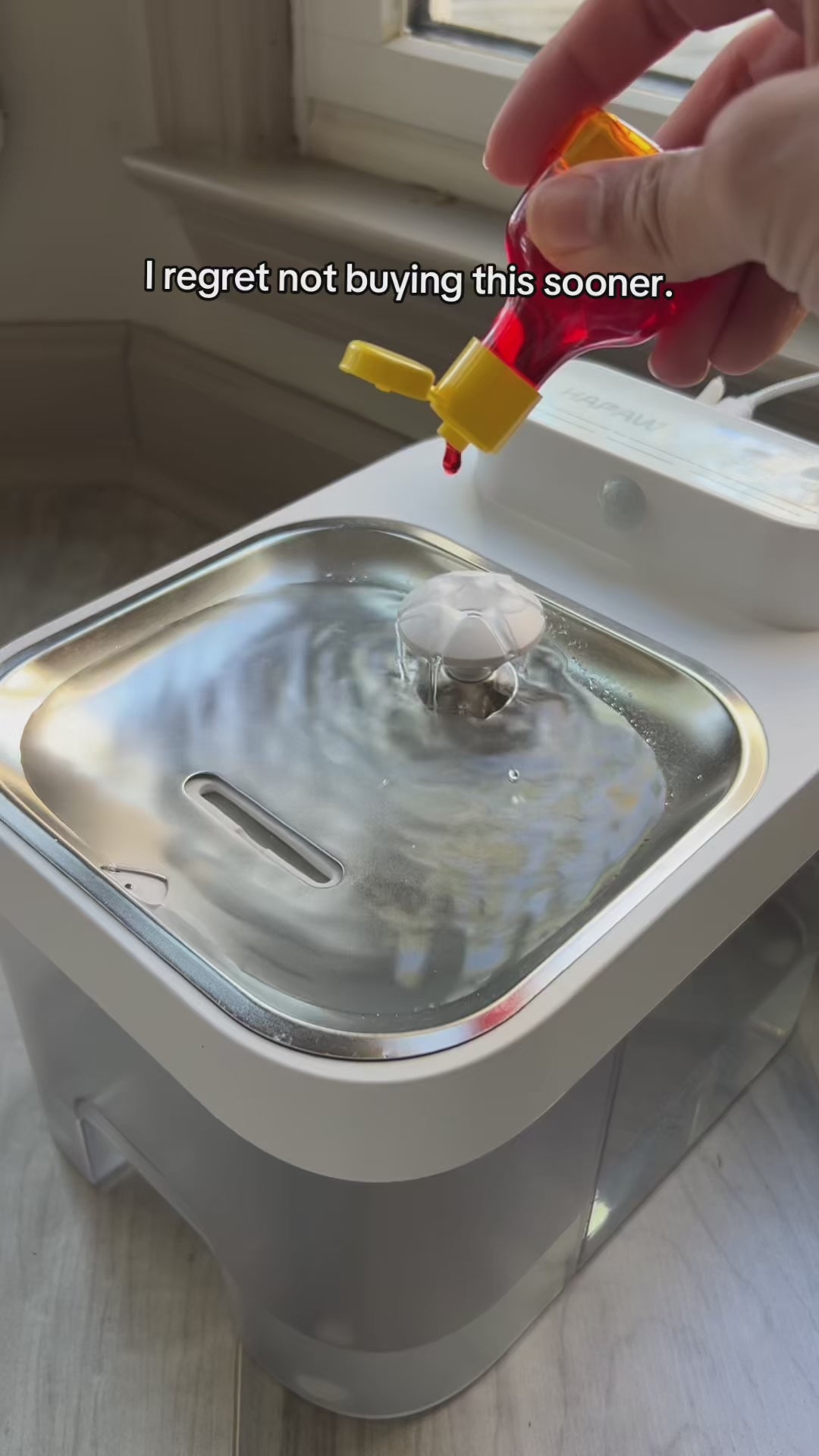 Cat Water Fountain 2.4G WiFi APP Control 5000mAh Battery Clean & Waste Water Separation No Filter